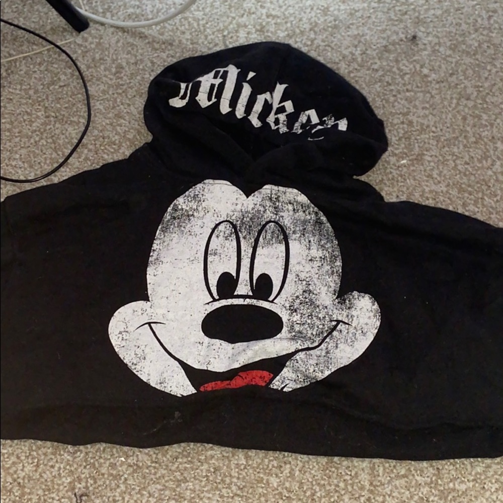 Mickey Mouse crop top hoodie